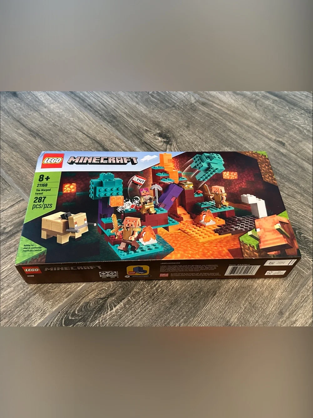 New Sealed Retired LEGO Minecraft #21168 The Warped Forest 287pcs Piglin Hoglin